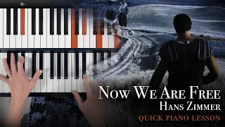 Gladiator - Now We Are Free / Honor Him (Hans Zimmer, Lisa Gerrard) - Piano Tutorial