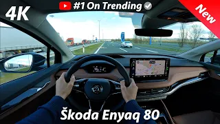 Škoda Enyaq iV 80 2021 - POV Test drive in 4K | Head-up display, Ambient lights, 0 - 100 km/h