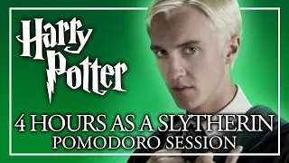 🐍4 HOURS AS A SLYTHERIN🐍 Harry Potter Pomodoro Session, Hogwarts Ambience Draco Malfoy Study ASMR