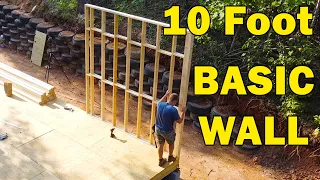 How to build a 10 foot tall basic shop wall