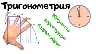 Тригонометрия. 39-сабак.  Бардыгы ушул жерде. Созсуз кор