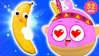 Learn fruits with songs for children 🍌🥥🍍 Fruit Names with Giligilis Funny Animals