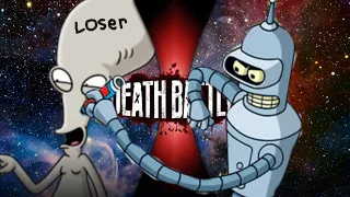 Fan made DEATH BATTLE! trailer: Rodger vs bender (American dad VS futurama)