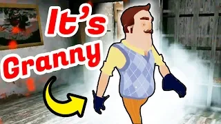 Granny Disguised As Hello Neighbor - Nullzerep Granny Mod Menu 1.7.3