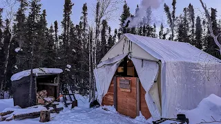 HOT TENT OVERNIGHTER IN SNOW