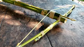 Make crossbows and arrows from bamboo | slingshot #07
