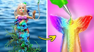 Kerajinan Boneka Putri Duyung Menakjubkan 😍🧜‍♀️ DIY Barbie Keren Untuk Meningkatkan Kreativitasmu