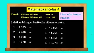 Pembulatan Bilangan ke Ribuan Terdekat - Matematika Kelas 4