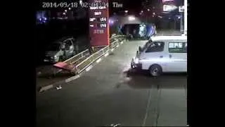 CCTV Footage accident at service station