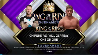 CM Punk Vs Will Ospreay - King Of The Ring - Semi Finals - #wwe2k24