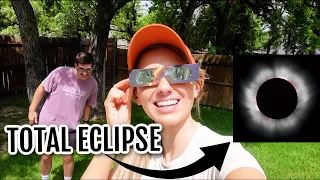 🌒 DALLAS SOLAR ECLIPSE, MY FAM CAME TO TOWN, DOING MY OWN HAIR AT HOME // VLOG