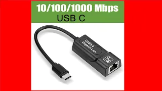 Переходник с USB Type-C на LAN RJ45 (Ethernet 1 Gigabit, USB 3.0)