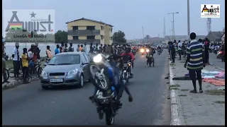 YOUNG BIKERS ENJOYS SPECIAL SUNDAY BIKE LIFE IN THE STREET OF ACCRA, GHANA