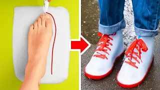 INCREDIBLE SHOE IDEAS AND AMAZING FEET HACKS! SOUND ON!