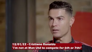 13/01/22 - Cristiano Ronaldo "I'm not at Man Utd to compete for 6th or 7th!" (English version)