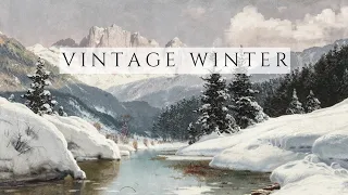 Vintage Winter | TV Art Slideshow | 1HR 4k | Winter Landscape Paintings | Screensaver Art Background