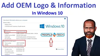How To Change OEM Logo And Information In Windows 10
