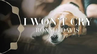 Ronnie Davis - I Wont Cry [Official Lyric Video - 2016 Acoustic Version]