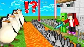 Maizen: JJ and Mikey Protect Security Base From Penguins at 3:00 AM in minecraft