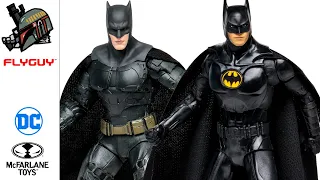FLYGUYtoys McFarlane DC Multiverse The Flash Keaton Batman & Ben Affleck Batman Action Figure Review