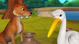 Hindi Moral Stories for Kids - The Fox and the Crane