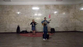 Concert in Moscow subway Komsomolskaya entrance hall. Концерт в метро Москвы станциия Комосмольская