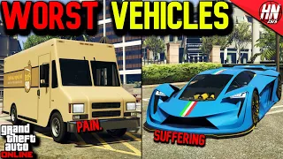 Top 10 WORST VEHICLES In GTA Online!