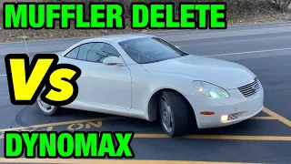 Lexus SC 430 4.3L V8: MUFFLER DELETE Vs DYNOMAX RACE BULLETS!