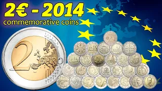 2 Euro 2014 - Commemorative coins - value, mintage, rare - coin overview (big video)