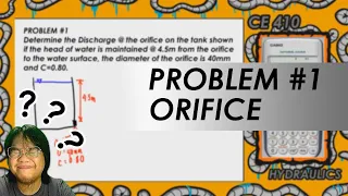 Fluid Flow Measurement - Problem #1 Orifice (Constant Head) - PAANO