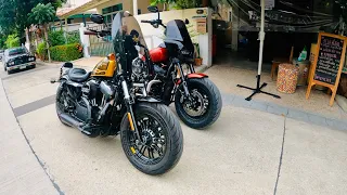 รีวิว Harley Davidson 48 2017 VS Fat Bob 2019 แต่งสุดทุกลำ | M OLDSCHOOL