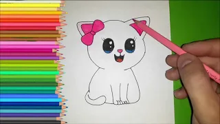 Bolalar uchun mushuk rasmini chizish / Рисуем кота для детей / Draw a cat for kids