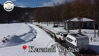 I Was Stranded in the Snowstorm Keremali Plateau Towed Caravan Camp Camping in the Snow