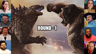 Round : 1 | King Kong vs Godzilla | Reaction Mashup | #kingkongvsgodzilla