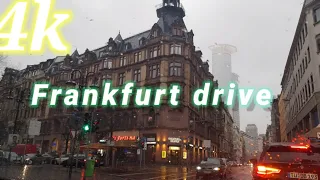 FRANKFURT 4k  driving tour Germany |frankfurt city car driving 02.2021 |  frankfurt central street