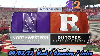 Aircheck // B1G College Football - Northwestern vs. Rutgers Opening / Intro (09/03/2023)