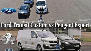 Ford Transit Custom vs Peugeot Expert Safety test NCAP