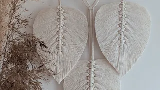 BohoPracownia -  Makramowe pióro / liść #tutorial - Macrame feather / leaf #DIY