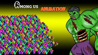 어몽어스 VS 좀비 애니메이션 ( Pro 5 Superhero Team: Evolution of HULK ) - AMONG US FUNNY ANIMATION