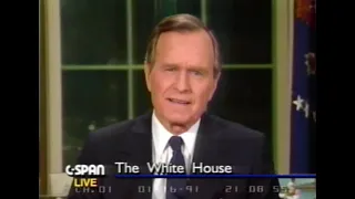 President George H.W. Bush addresses the Nation January 16, 1991 - start of Operation Desert Storm