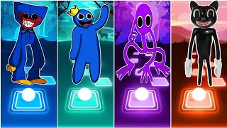 Rainbow Friends vs Huggy Wuggy vs purple Friend vs killer cat - Tiles Hop