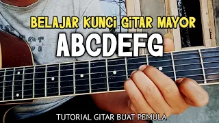 belajar kunci gitar MAYOR ( ABCDEFG ) tutorial gitar buat pemula