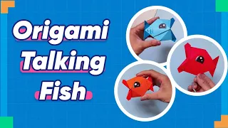 Origami Talking Fish from Paper: How to Make Paper 3D Fish 🐠