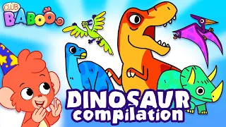 Learn Dinosaurs for Kids | Dinosaur Cartoon videos | t-rex velociraptor | Club Baboo