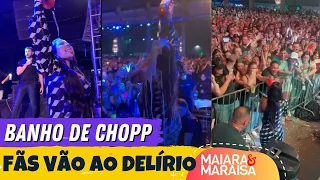 MAIARA E MARAISA LEVA FÃS AO DELIRIO COM BANHO DE CHOPP POTIGUAR | AGORA NEWS