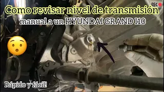 Cómo revisar el nivel de transmisión o caja manual de un HYUNDAI GRAND I10 (rápido y fácil) 😉