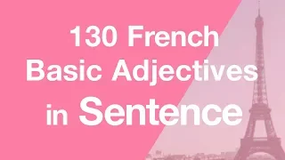 130 French Basic Adjectives in Sentence