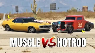 GTA 5 ONLINE - MUSCLE VS HOTROD (WHICH IS FASTEST?)