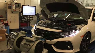 2017 Honda Civic Si. First dyno!  100% STOCK!