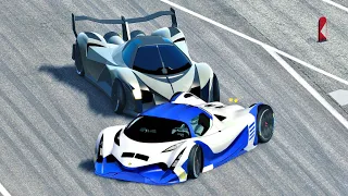 Devel Sixteen 2019 vs Devel Sixteen 2014 Crash at Le Mans 24h Circuit